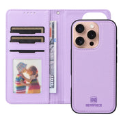 For iPhone 16 Pro BETOPNICE BN-005 2 in 1 Detachable Imitate Genuine Leather Phone Case(Light Purple)