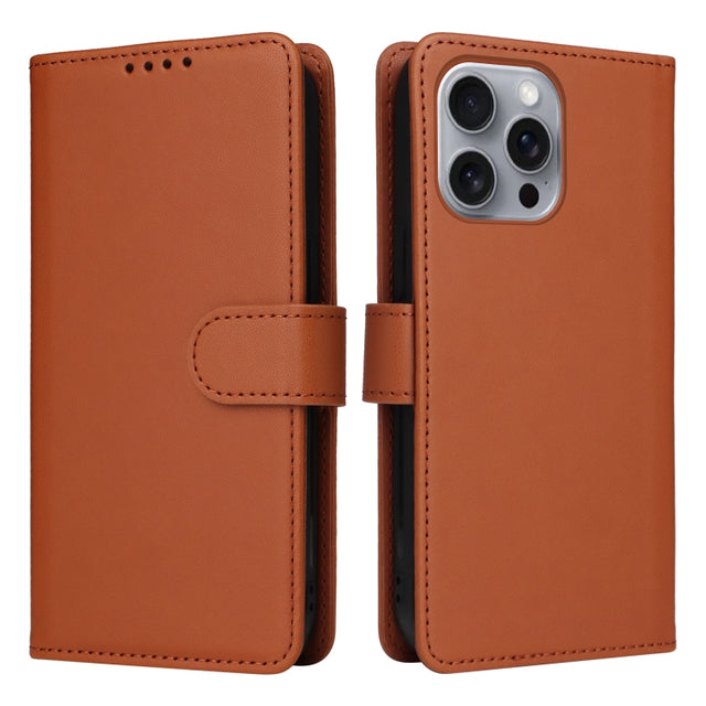 For iPhone 16 Pro Max BETOPNICE BN-005 2 in 1 Detachable Imitate Genuine Leather Phone Case(Brown)