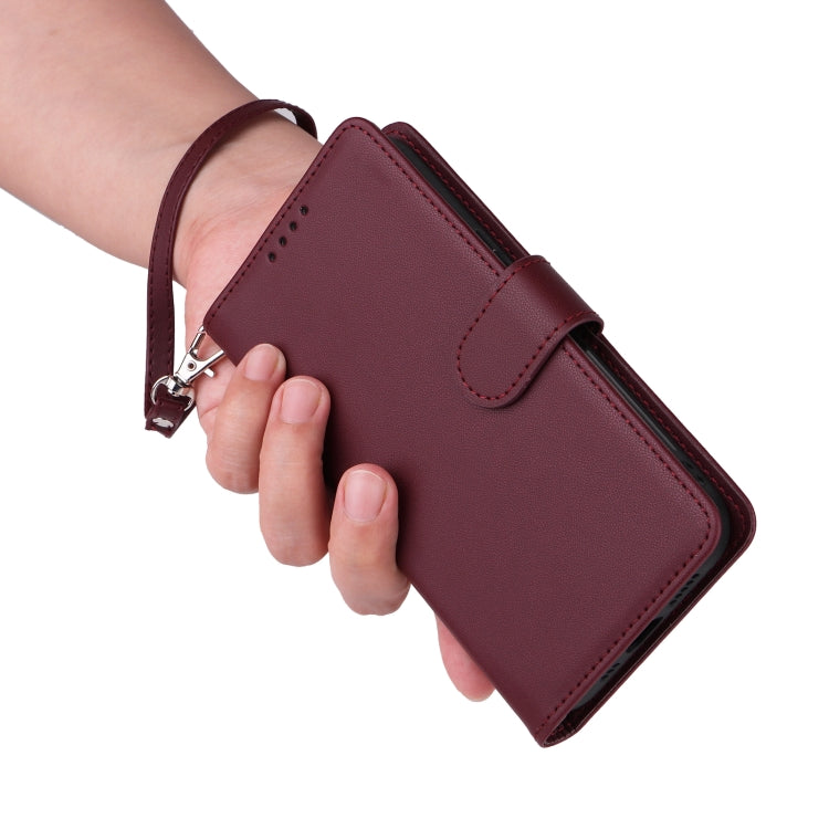 For iPhone 16 Pro Max BETOPNICE BN-005 2 in 1 Detachable Imitate Genuine Leather Phone Case(Wine Red)