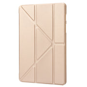 For Samsung Galaxy Tab S9 Deformation Silicone Leather Tablet Case(Gold)