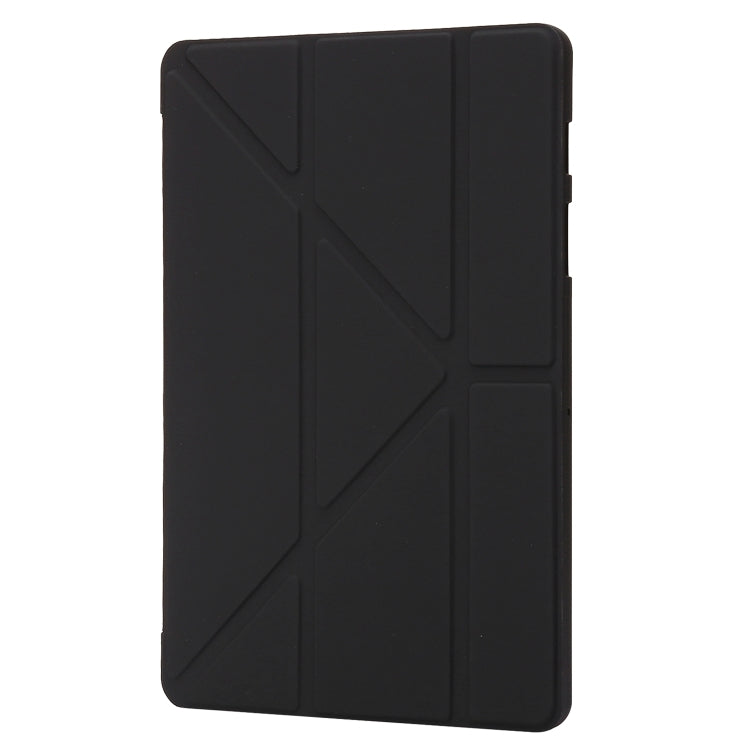 For Samsung Galaxy Tab S9 Deformation Silicone Leather Tablet Case(Black)