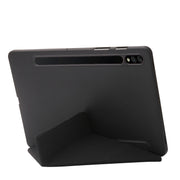 For Samsung Galaxy Tab S9 Deformation Silicone Leather Tablet Case(Black)
