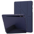 For Samsung Galaxy Tab S9 Deformation Silicone Leather Tablet Case(Dark Blue) - Galaxy Tab S9 Cases by PMC Jewellery | Online Shopping South Africa | PMC Jewellery | Buy Now Pay Later Mobicred