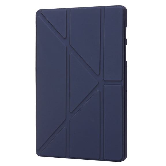 For Samsung Galaxy Tab S9 Deformation Silicone Leather Tablet Case(Dark Blue)