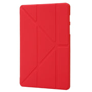 For Samsung Galaxy Tab S10+ / S9+ Deformation Silicone Leather Tablet Case(Red)