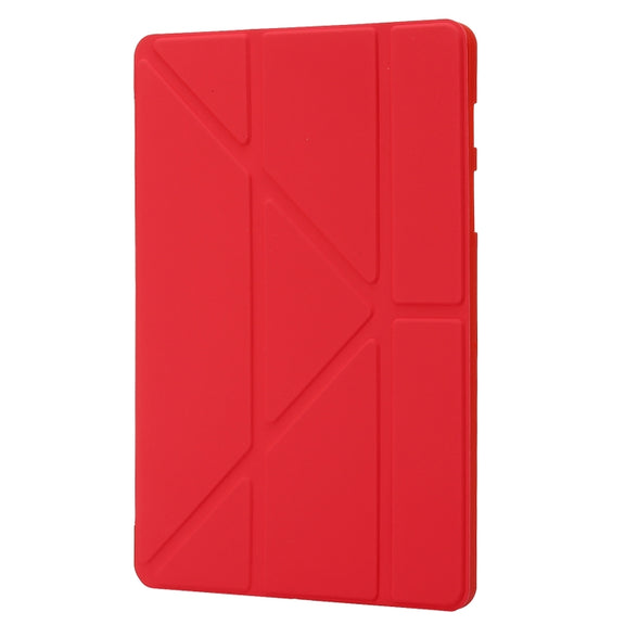 For Samsung Galaxy Tab S10+ / S9+ Deformation Silicone Leather Tablet Case(Red)