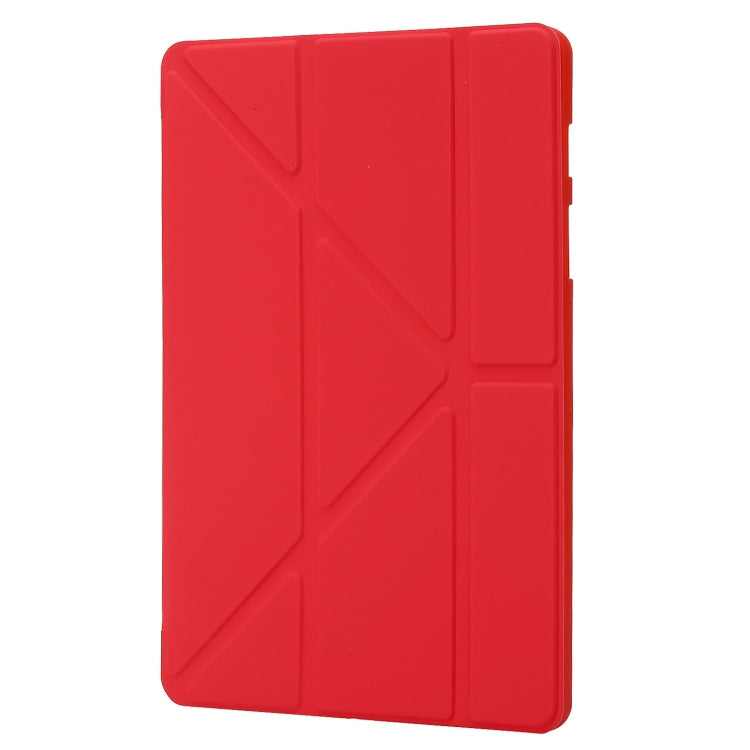 For Samsung Galaxy Tab S10+ / S9+ Deformation Silicone Leather Tablet Case(Red)