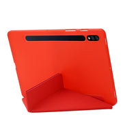 For Samsung Galaxy Tab S10+ / S9+ Deformation Silicone Leather Tablet Case(Red)