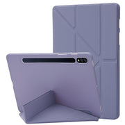 For Samsung Galaxy Tab S10+ / S9+ Deformation Silicone Leather Tablet Case(Lavender)