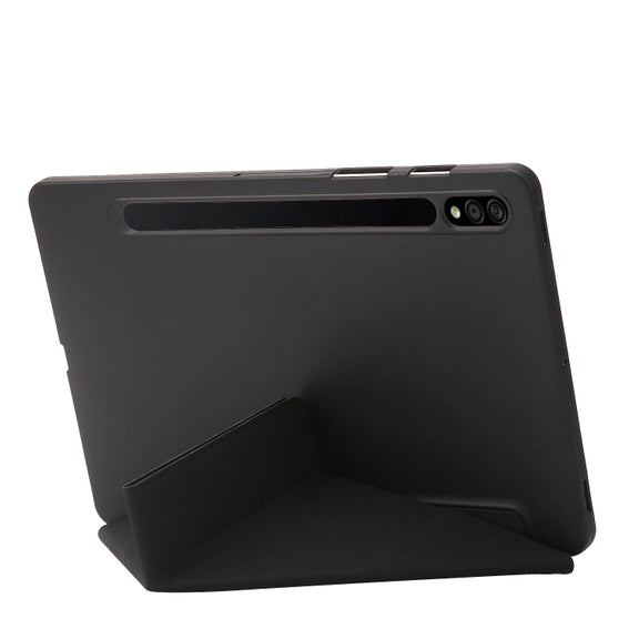 For Samsung Galaxy Tab S10+ / S9+ Deformation Silicone Leather Tablet Case(Black)