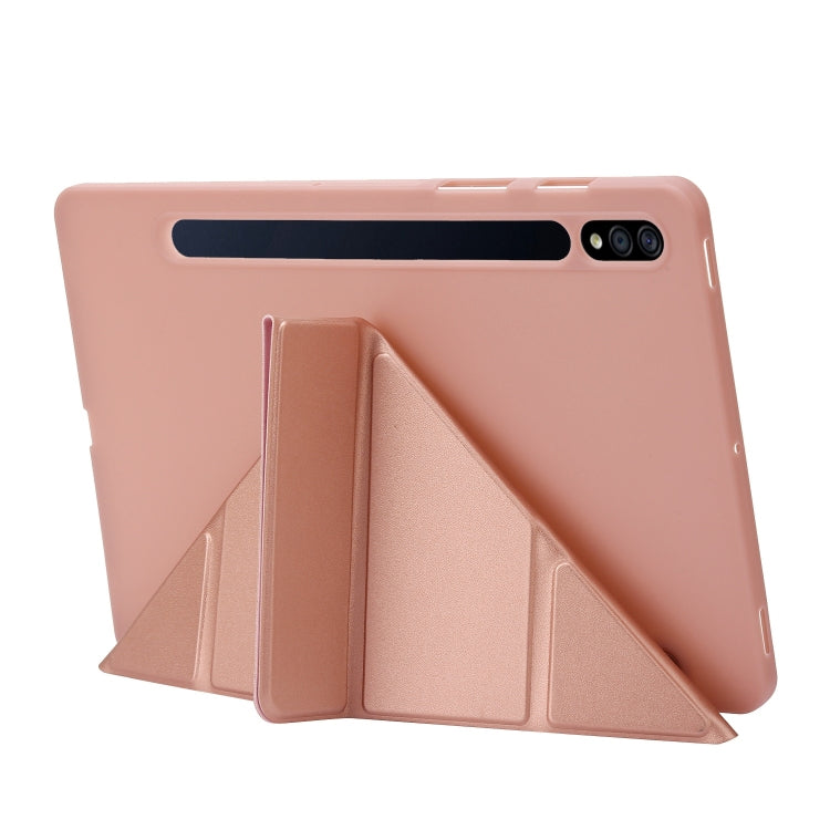 For Samsung Galaxy Tab S10+ / S9+ Deformation Silicone Leather Tablet Case(Red)