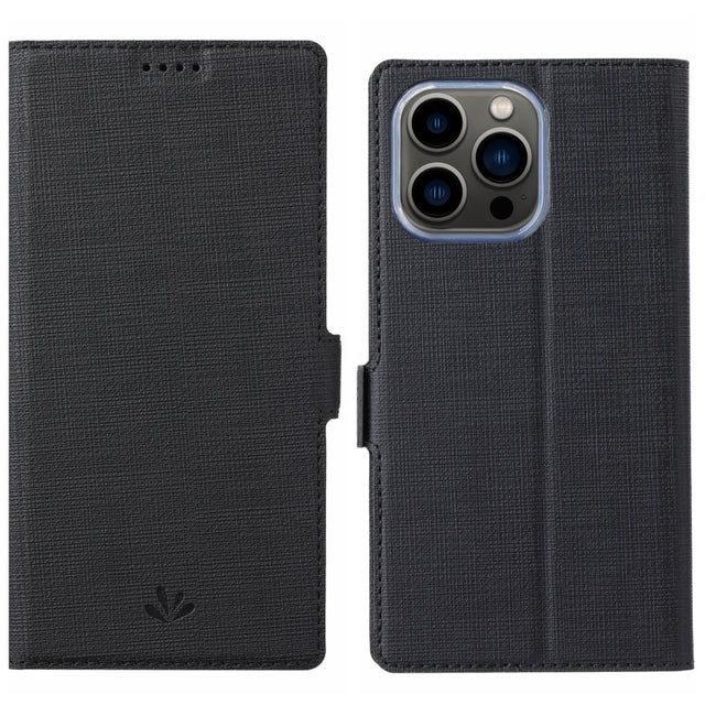 For iPhone 15 Pro Max ViLi K Series Dual-side Buckle Magsafe Leather Phone Case(Black)