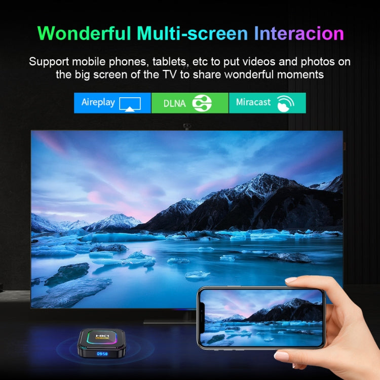 HK1 RBOX K8 8K Android 13.0 Smart TV Box with Remote Control, 2GB+16GB, RK3528 Quad-Core(UK Plug)