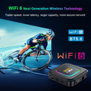 HK1 RBOX K8 8K Android 13.0 Smart TV Box with Remote Control, 4GB+128GB, RK3528 Quad-Core(US Plug)