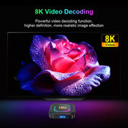 HK1 RBOX K8 8K Android 13.0 Smart TV Box with Remote Control, 4GB+128GB, RK3528 Quad-Core(EU Plug)