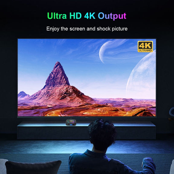 HK1 RBOX K8 8K Android 13.0 Smart TV Box with Remote Control, 4GB+128GB, RK3528 Quad-Core(EU Plug)