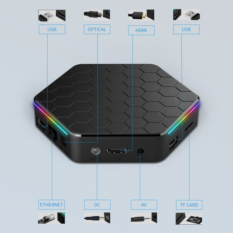 T95Z Plus 8K WiFi6 Android 12.0 Smart TV Box with Remote Control, 4GB+64GB, Allwinner H618 Quad-Core(AU Plug)