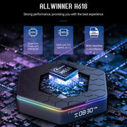 T95Z Plus 8K WiFi6 Android 12.0 Smart TV Box with Remote Control, 4GB+64GB, Allwinner H618 Quad-Core(EU Plug)