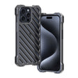 For iPhone 15 Pro Max R-JUST RJ-50 Hollow Breathable Armor Metal Phone Case(Space Grey) - iPhone 15 Pro Max Cases by R-JUST | Online Shopping South Africa | PMC TechLife | Buy Now Pay Later Mobicred