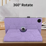 For Realme Pad 2 Tree Life Embossed Rotation Leather Tablet Case(Purple)