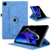 For Realme Pad 2 Tree Life Embossed Rotation Leather Tablet Case(Blue)