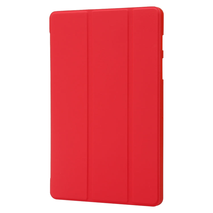 For Samsung Galaxy Tab S9+ / S10+ 3-Fold Holder Silicone Leather Tablet Case(Red)