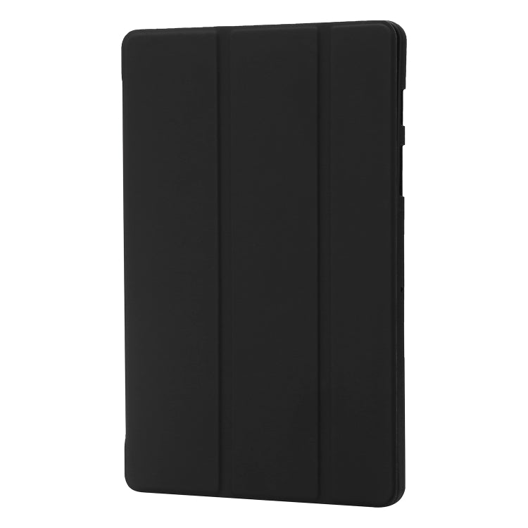For Samsung Galaxy Tab S9+ / S10+ 3-Fold Holder Silicone Leather Tablet Case(Black)