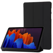 For Samsung Galaxy Tab S9+ / S10+ 3-Fold Holder Silicone Leather Tablet Case(Black)