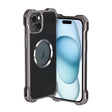 For iPhone 15 R-JUST RJ51 Hollow MagSafe Magnetic Metal Phone Case(Space Grey) - free shipping - PMC TechLife - Order now!