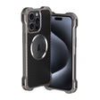 For iPhone 15 Pro Max R-JUST RJ51 Hollow MagSafe Magnetic Metal Phone Case(Space Grey) - free shipping - PMC TechLife - Order now!
