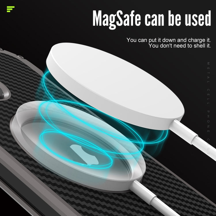 For iPhone 16 R-JUST RJ51 Hollow MagSafe Magnetic Metal Phone Case(Space Grey)