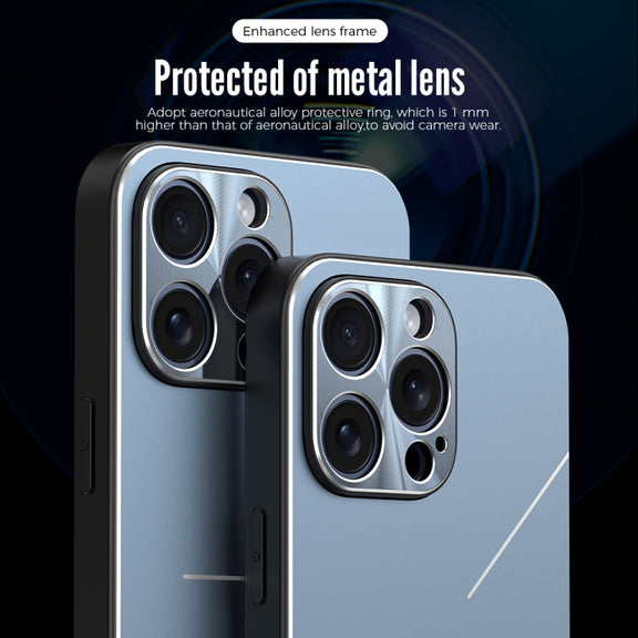 For iPhone 15 Plus R-JUST RJ52 3-Line Style Metal TPU Shockproof Phone Case(Silver)