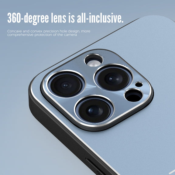For iPhone 15 Plus R-JUST RJ52 3-Line Style Metal TPU Shockproof Phone Case(Silver)