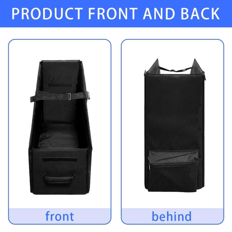 Oxford Cloth Car Trunk Folding Bicycle Storage Box with Dust Cover(Black)