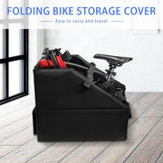 Oxford Cloth Car Trunk Folding Bicycle Storage Box with Dust Cover(Black)