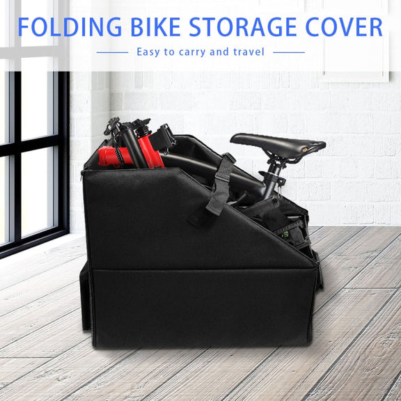 Oxford Cloth Car Trunk Folding Bicycle Storage Box with Dust Cover(Black)