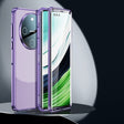 For Huawei Mate 60 Pro+ Double-sided Plain Leather Glass Phone Case(Purple) - Huawei Cases by PMC TechLife | Online Shopping South Africa | PMC TechLife | Buy Now Pay Later Mobicred