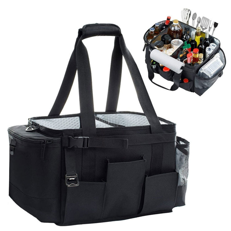Foldable and Portable Outdoor Car Camping Picnic Storage Bag(Black)