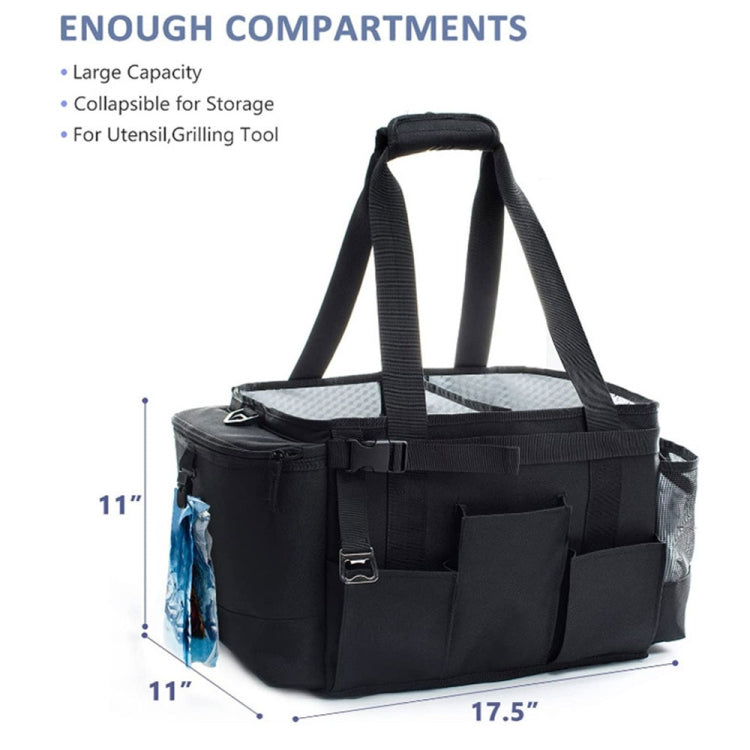 Foldable and Portable Outdoor Car Camping Picnic Storage Bag(Black)