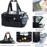 Large Foldable and Portable Outdoor Car Camping Picnic Storage Bag(Grey)
