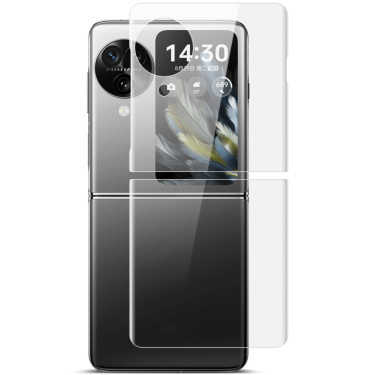 For OPPO Find N3 Flip imak Full Screen Hydrogel Film Front Screen + Back Protector Set