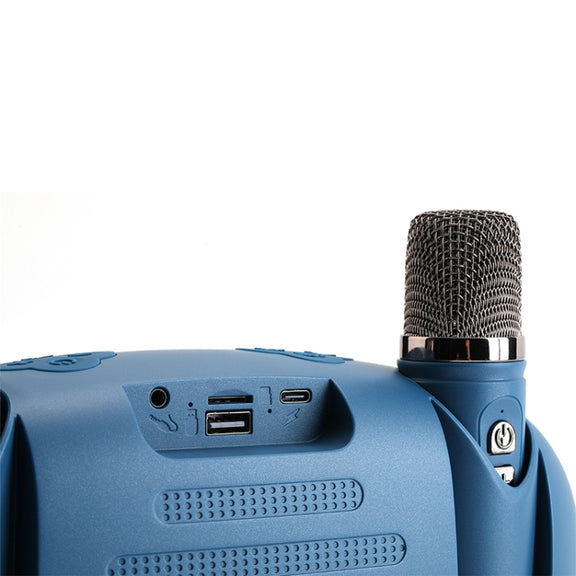 T&G TG542 LED Flash Wireless Bluetooth Karaoke Speaker with Microphone(Light Blue)
