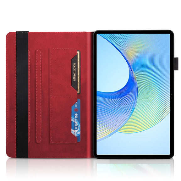 For Honor Pad X9 / X8 Pro Tree Life Series Embossed Leather Tablet Case(Red)