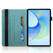 For Honor Pad X9 / X8 Pro Tree Life Series Embossed Leather Tablet Case(Lake Blue)