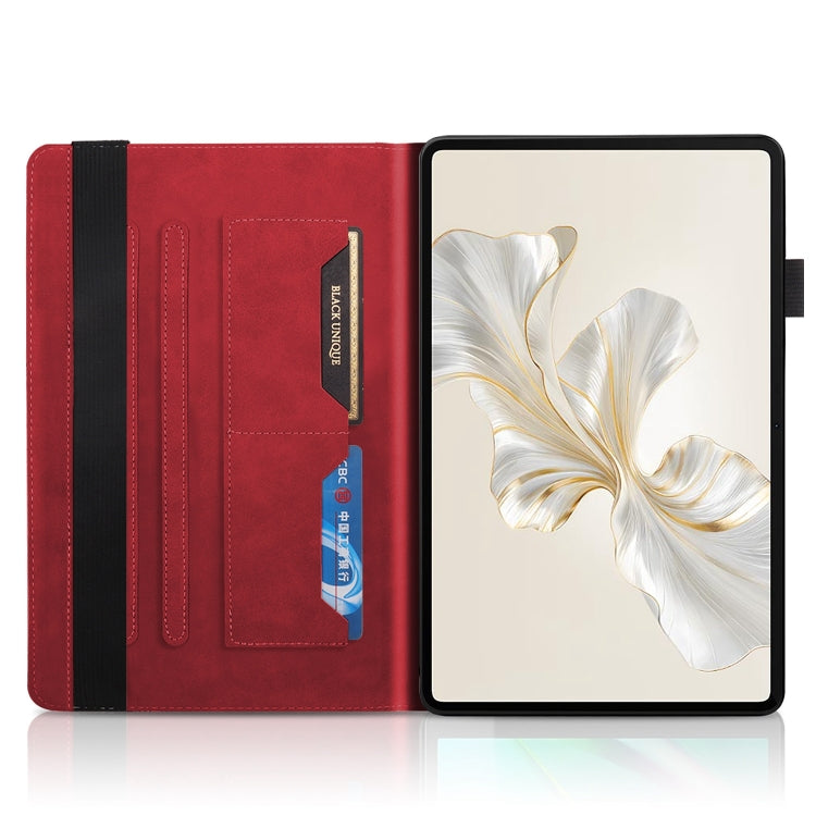 For Honor Pad 9 Tree Life Series Embossed Leather Tablet Case(Red)
