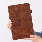 For Honor Pad 9 Tree Life Series Embossed Leather Tablet Case(Brown)