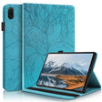 For Honor Pad X8a Tree Life Series Embossed Leather Tablet Case(Lake Blue) - Honor by PMC TechLife | Online Shopping South Africa | PMC TechLife | Buy Now Pay Later Mobicred