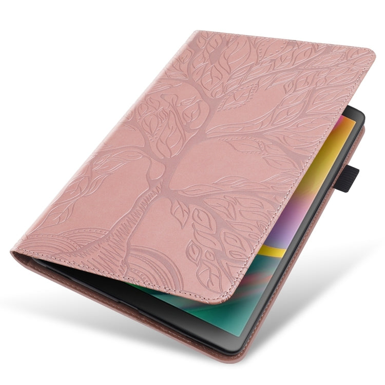 For Honor Pad X8a Tree Life Series Embossed Leather Tablet Case(Rose Gold)