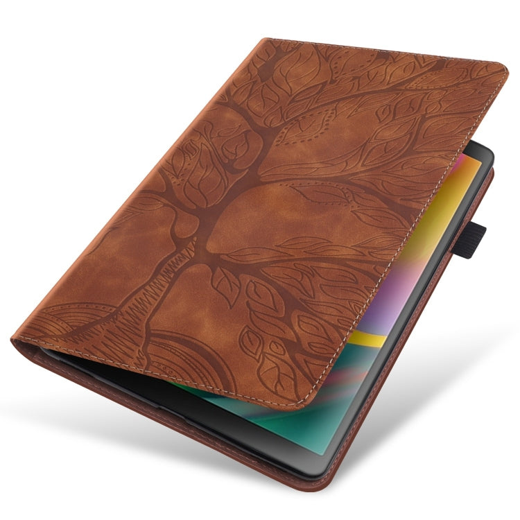 For Honor Pad X8a Tree Life Series Embossed Leather Tablet Case(Brown)