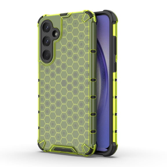 For Samsung Galaxy A35 5G Shockproof Honeycomb PC + TPU Protective Phone Case(Green)